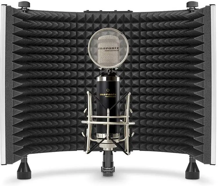 Bouclier d'isolation de microphone Réflecteur en mousse absorbant le son  pour micro de studio panneau de réduction du bruit - Cdiscount TV Son Photo