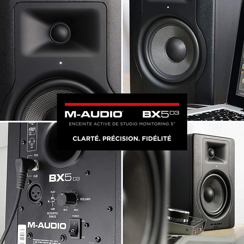 avis - M-Audio – BX5 D3 – Enceinte de Monitoring Studio Professionnel 100 W Actives