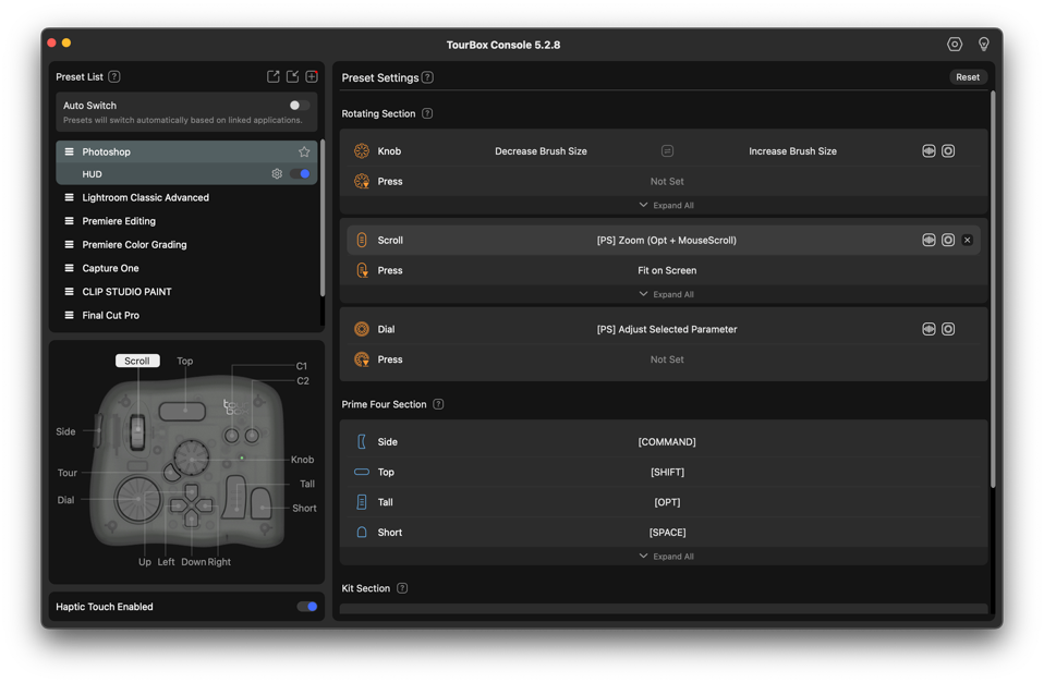 Test TourBox Elite - Test d'utilisation approfondi